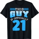 This Guy Is Officially 21 Cute Birthday Men Boy Twenty-One T-Shirt