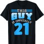 This Guy Is Officially 21 Cute Birthday Men Boy Twenty-One T-Shirt