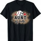Aunt Of Both Leopard Baseball Soccer Aunt T-Shirt