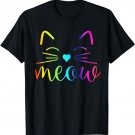 Meow Cute Cat Face Funny Quote for Cat fans T-Shirt