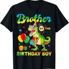 Brother Of The Birthday Boy Matching Family Dinosaur Gift T-Shirt