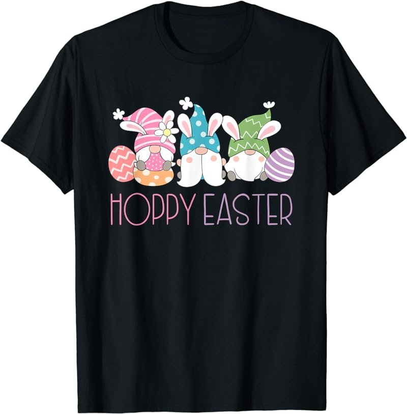 Funny Gnome Bunny Easter Shirt HOPPY EASTER Spring Eggs T-Shirt