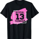 13th Birthday Girls 13 Years Cute Official Teenager Birthday T-Shirt