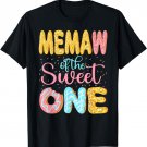 Memaw of the Sweet One Grandma Donuts Family Matching Party T-Shirt