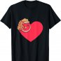 Gecko Love, Crested Gecko Lover, Gecko Heart, Cute Crestie T-Shirt