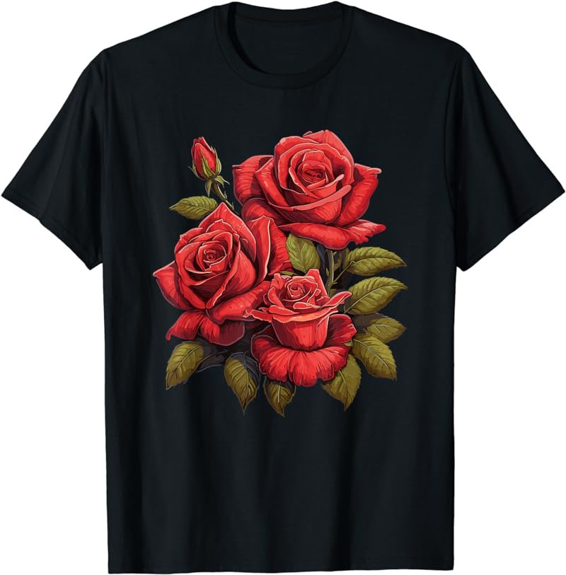 Rose Art Flower Roses Lover Gardener Floral for Women T-Shirt