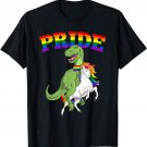 LGBT T-Rex Dinosaur Unicorn Gay Pride Rainbow LGBTQ Cute T-Shirt