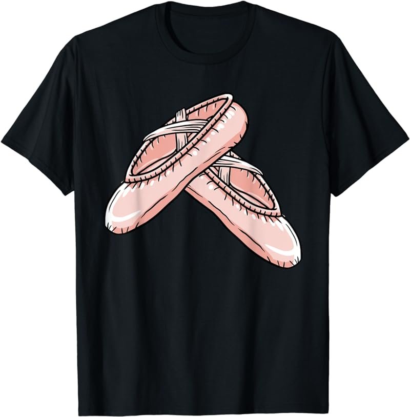 Pink Ballet Pointe Shoes Cute Ballerina Dancer Girls Gift T-Shirt