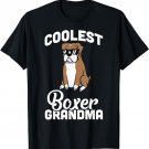 Coolest Boxer Dog Grandma Funny Dog Gift T-Shirt