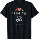 I Love My Kiki Cute Mothers Day Design Gift T-Shirt