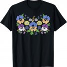 Pansies - Cute Floral Vintage Ukrainian Vyshyvanka Style T-Shirt