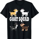 Cute Goats Smiling Ironic Goat Squad T-Shirt
