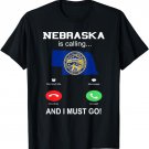 Nebraska NE is Calling Funny Shirt Womens Men Phone Screen T-Shirt