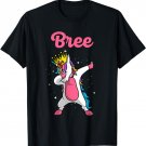 BREE Name Personalized Birthday Dabbing Unicorn Queen T-Shirt