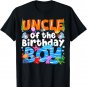 Uncle Under Sea Birthday Party Boys Ocean Sea Animals Themed T-Shirt
