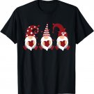 Three Gnomes Holding Hearts Valentines Boys Girls Kids T-Shirt