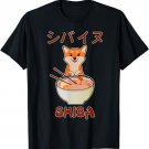 Cute Shiba inu Japanese Dog and Ramen Bowl Lover T-Shirt