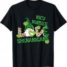 NICU Nurse Funny St Patricks Day Gnome LOVE Shenanigans T-Shirt
