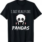 Cute Kawaii I Just Really Like Pandas T-shirt