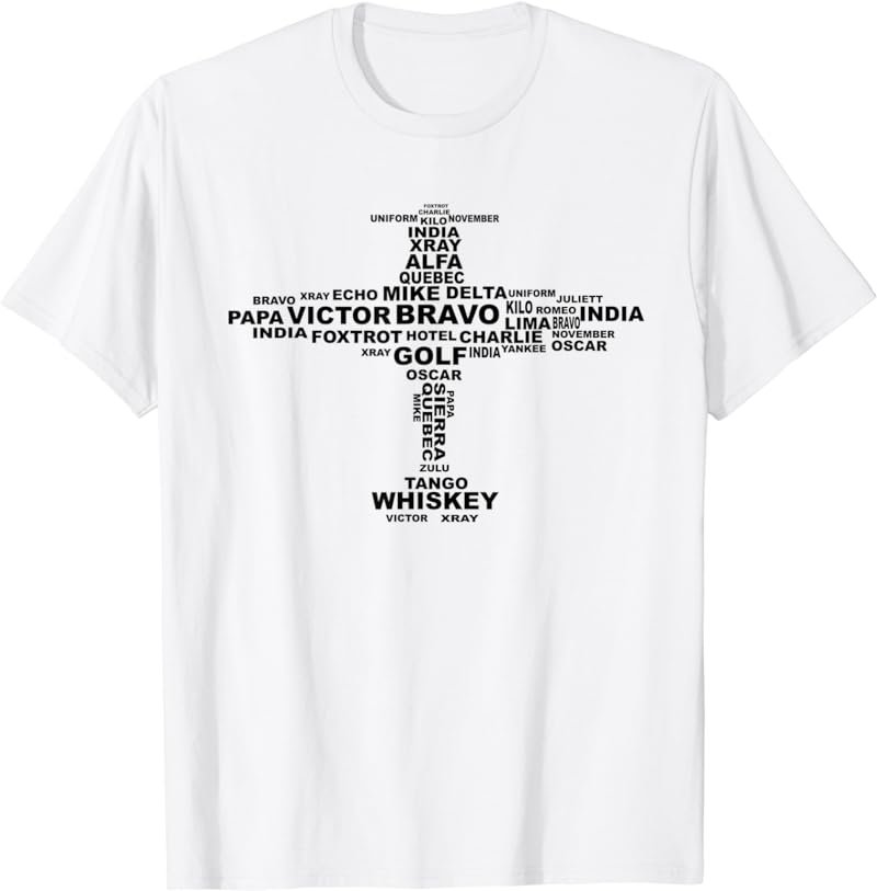 Full Phonetic Alphabet Shirt | Cute Plane Letters Tee Gift