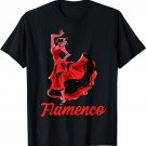 Flamenca Dancer with Red Flamenca Dress T-Shirt