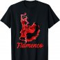 Flamenca Dancer with Red Flamenca Dress T-Shirt
