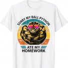 Funny Ball Python Lover Ate My Homework sarcastic quotes Kid T-Shirt