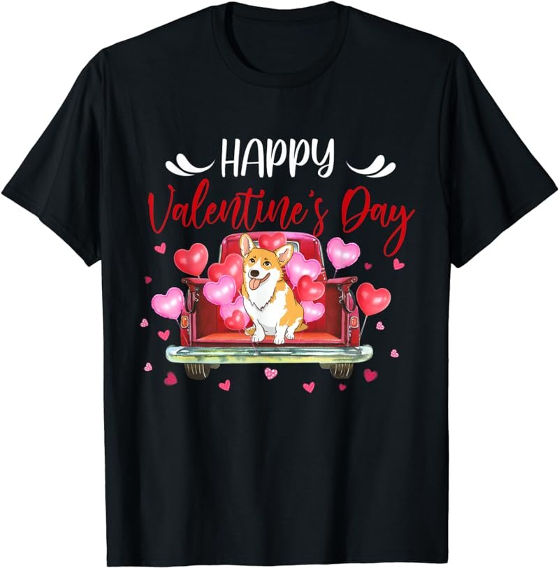Cute Corgi Dog Valentine's Day Dog Lovers Men Women Kids T-Shirt
