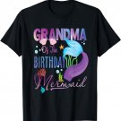 Grandma of The Birthday Mermaid Matching Birthday Family T-Shirt