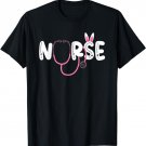 Stethoscope Scrub Nurse Life Easter Day Cute Bunny Ears T-Shirt