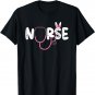 Stethoscope Scrub Nurse Life Easter Day Cute Bunny Ears T-Shirt