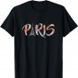 Floral Paris Eiffel Tower I Love Paris Cute France Gift T-Shirt
