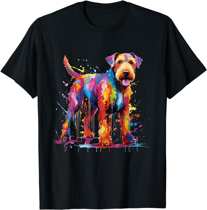 Airedale Terrier Cute Colorful Dog For Dog Lovers T-Shirt