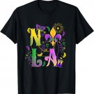 Mardi Gras NOLA New Orleans Mardi Gras Funny Colorful Design T-Shirt