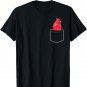 Red Cardinal Bird in Your Pocket Red Cardinal T-Shirt