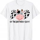 Dad of The Birthday Boy Farm Cow Themed Family Matching T-Shirt