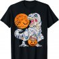 Halloween Shirts for Boys Men Dinosaur T rex Mummy Pumpkin T-Shirt