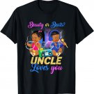 Cute Beauty Or Beat Uncle Loves You - Gender Reveal Party T-Shirt
