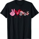 Peace Love Valentines Cute Valentine Graphic for Men Women T-Shirt