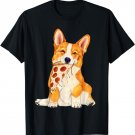 Corgi eating pizza - dog with a slice of pizza T-Shirt