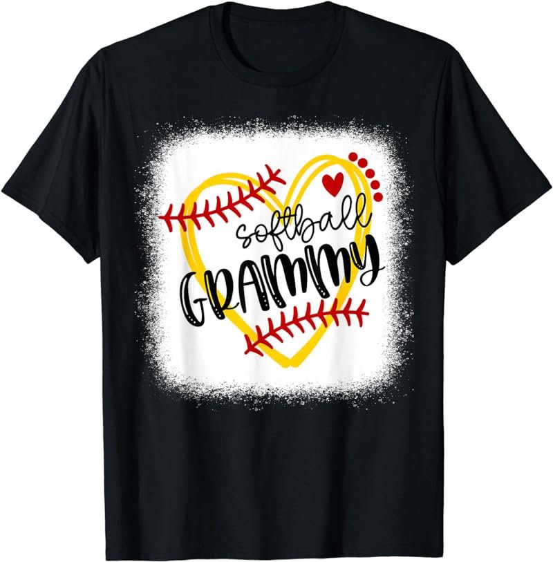 Personalized Softball Heart Tee Cute Grammy Women Softball T-Shirt