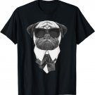 Pug in a Suit and Bow Tie T-Shirt for Dog Lovers