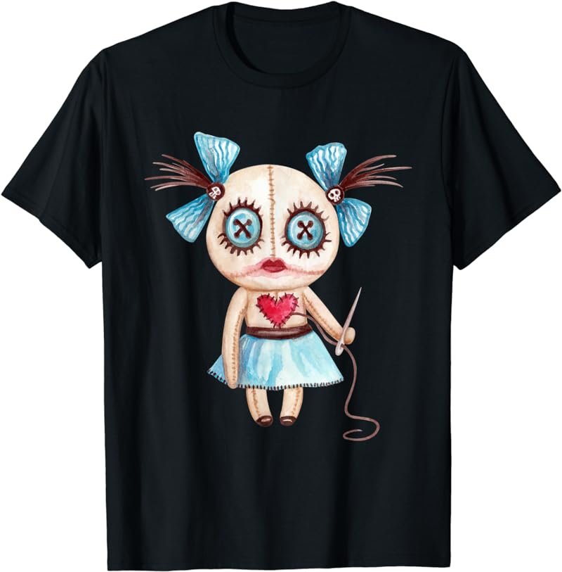 Patchwork Girl Goth Creepy Cute Voodoo Doll For Teens T-Shirt