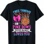 Free Throws or Pink Bows Your Mama Loves You Gender Reveal T-Shirt