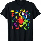 Dabbing Puzzle Boys Autism Awareness Dab Dance Kids Girls T-Shirt