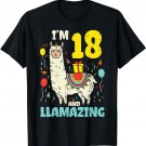 18 Llamazing Llama Cute Alpaca Animal 18th Birthday Gift T-Shirt