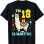 18 Llamazing Llama Cute Alpaca Animal 18th Birthday Gift T-Shirt