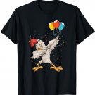 Dab Chicken Birthday Balloons Farm Animal Kids Birthday T-Shirt
