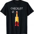 Funny Rubber Chicken Gift for Boys Checklist Practical Joke T-Shirt