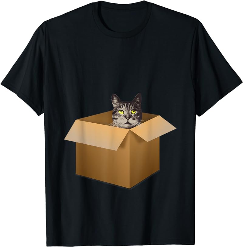 A Cat In A Box Hilarious Cat Lovers Tshirt Cat Moms T-Shirt